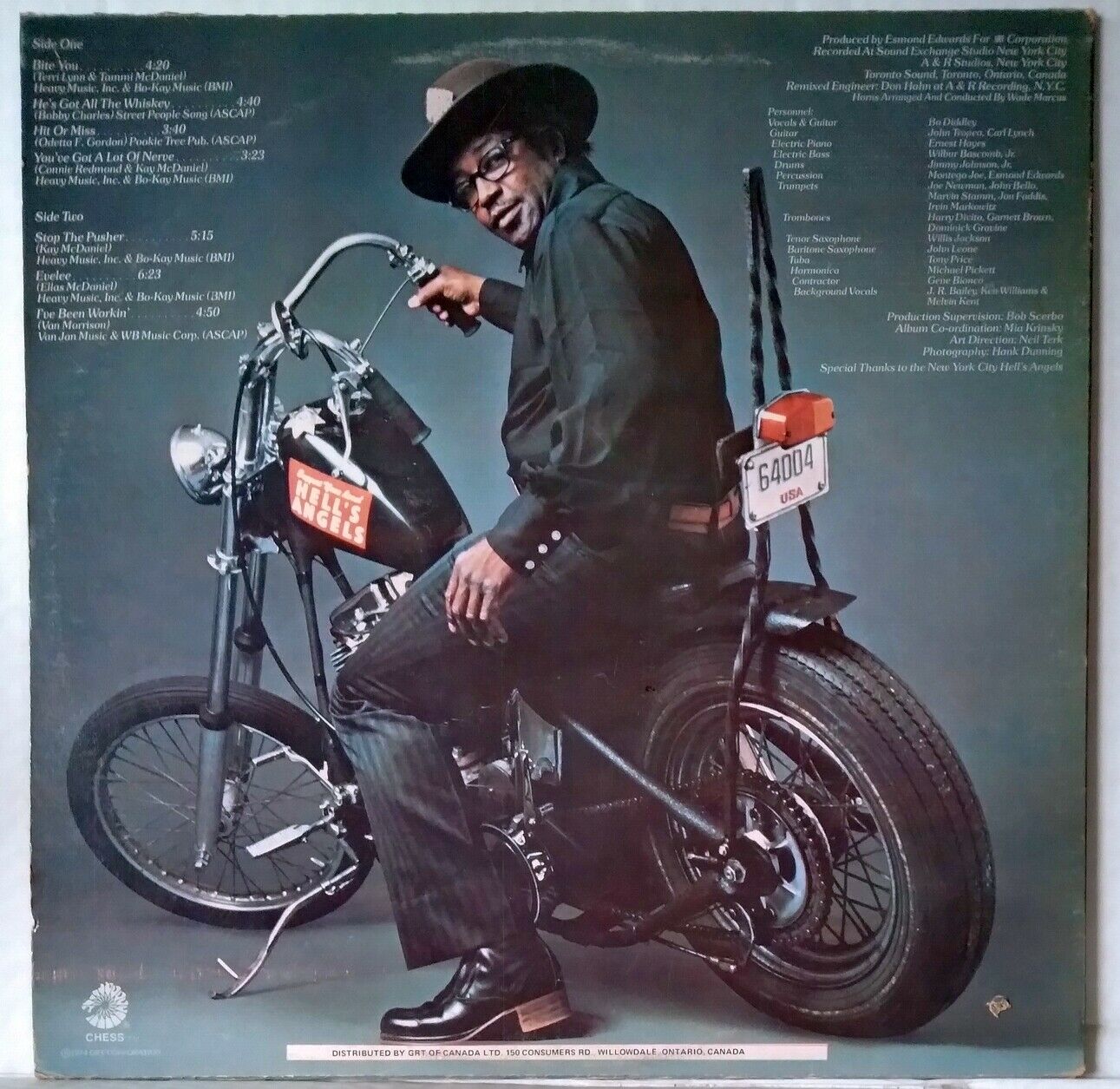 popsike.com - Big Bad Bo Diddley 1974 Chess GRT LP Hell's Angels