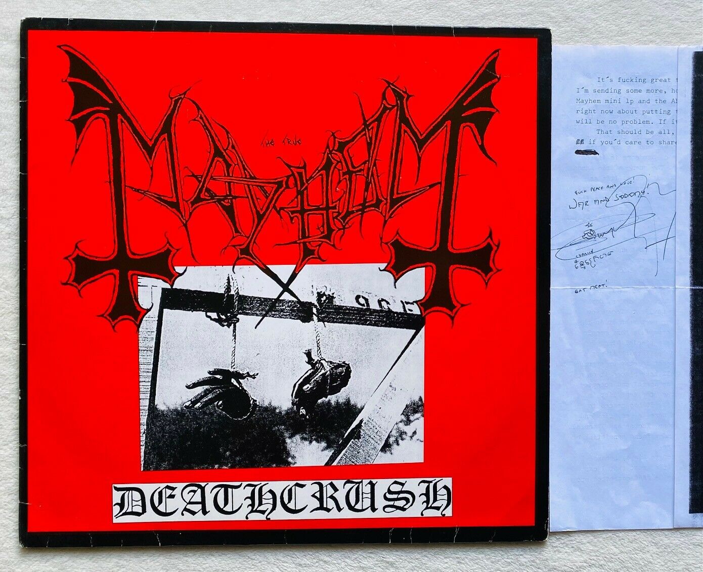 popsike.com - MAYHEM . Deathcrush LP ORIGINAL hand signed