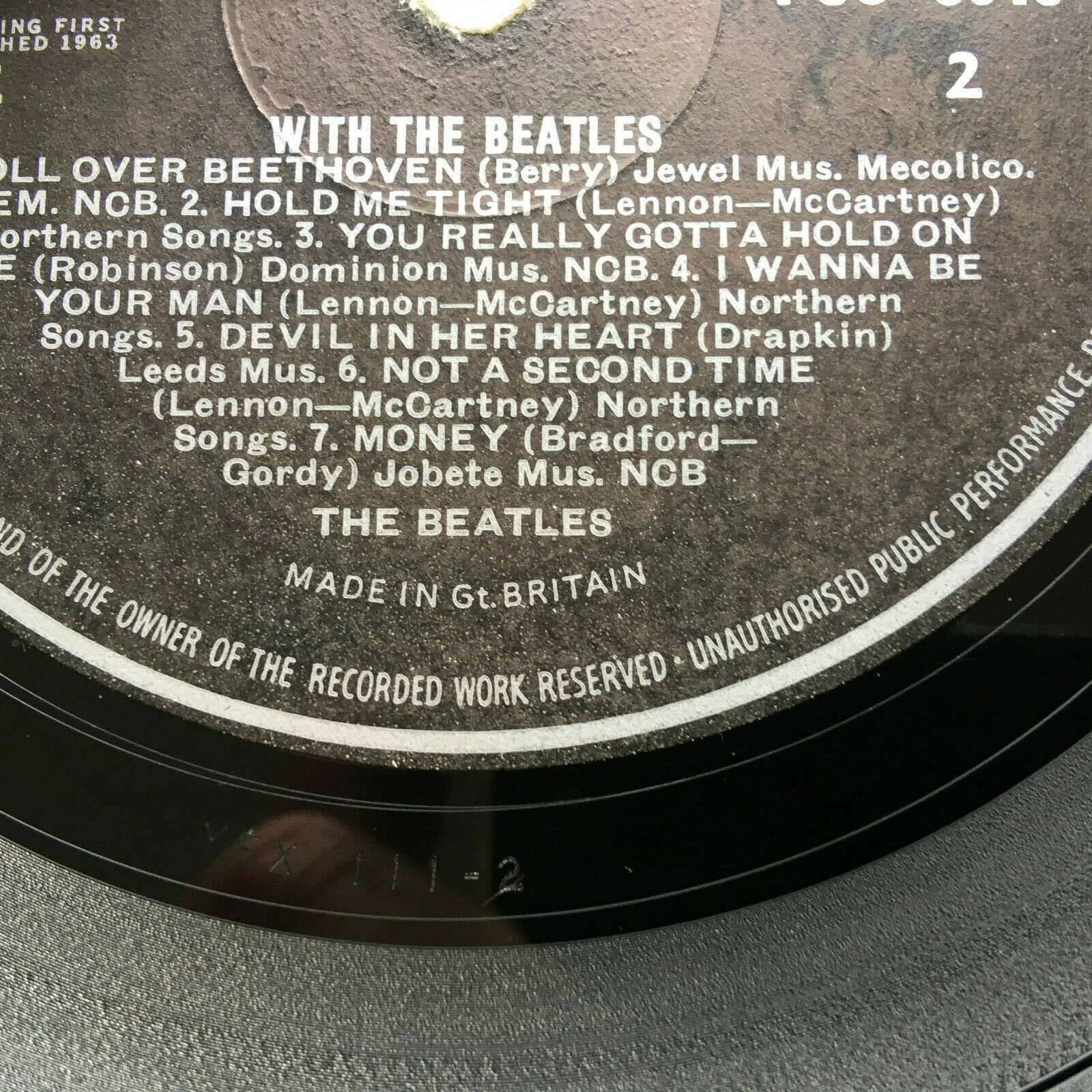 With The Beatles UK英盤 1st Jobete Credit popsike.com - BEATLES 