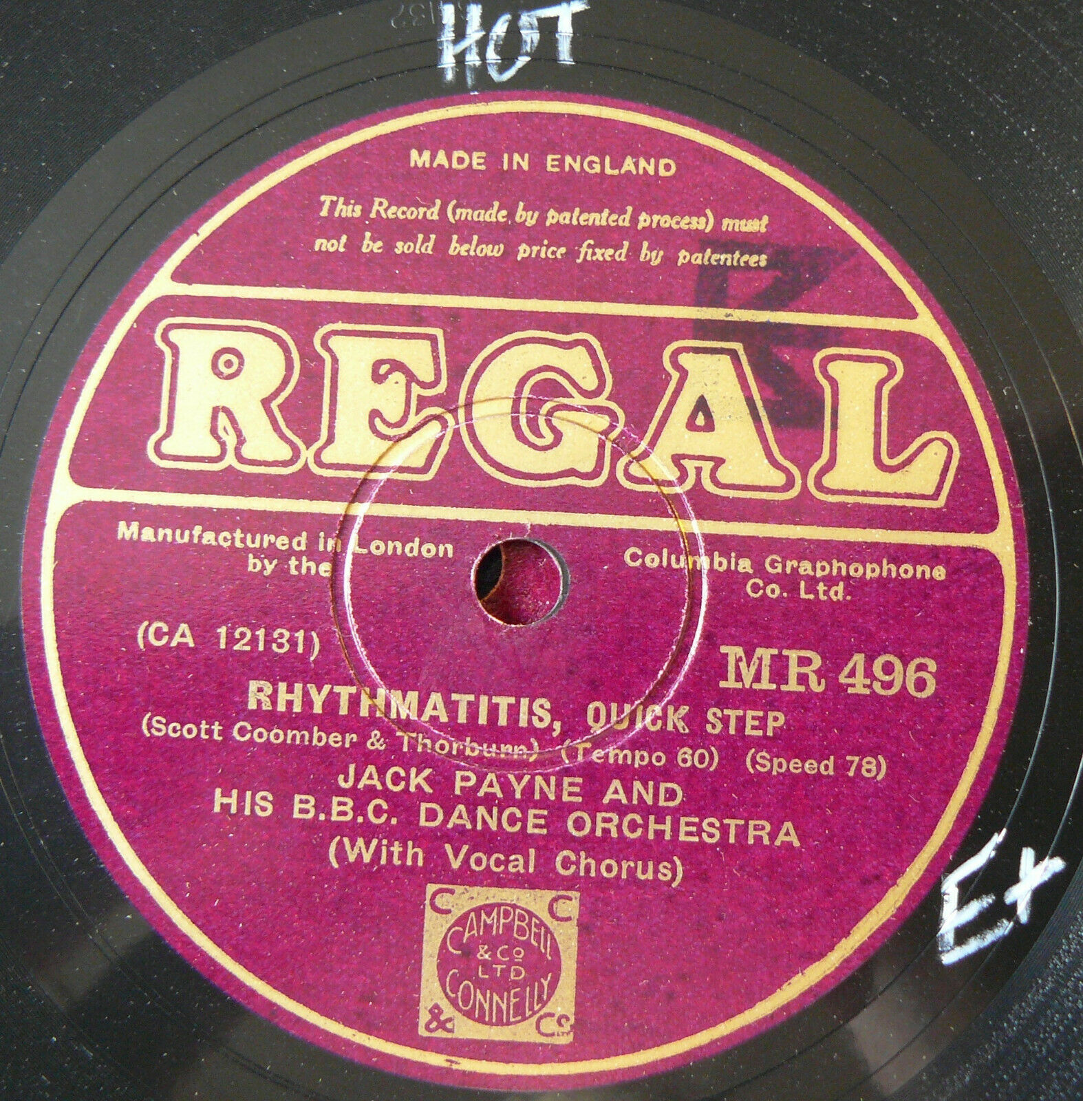 popsike.com - JACK PAYNE BBC (HOT) Rhythmatitis/ Over The Clouds ...