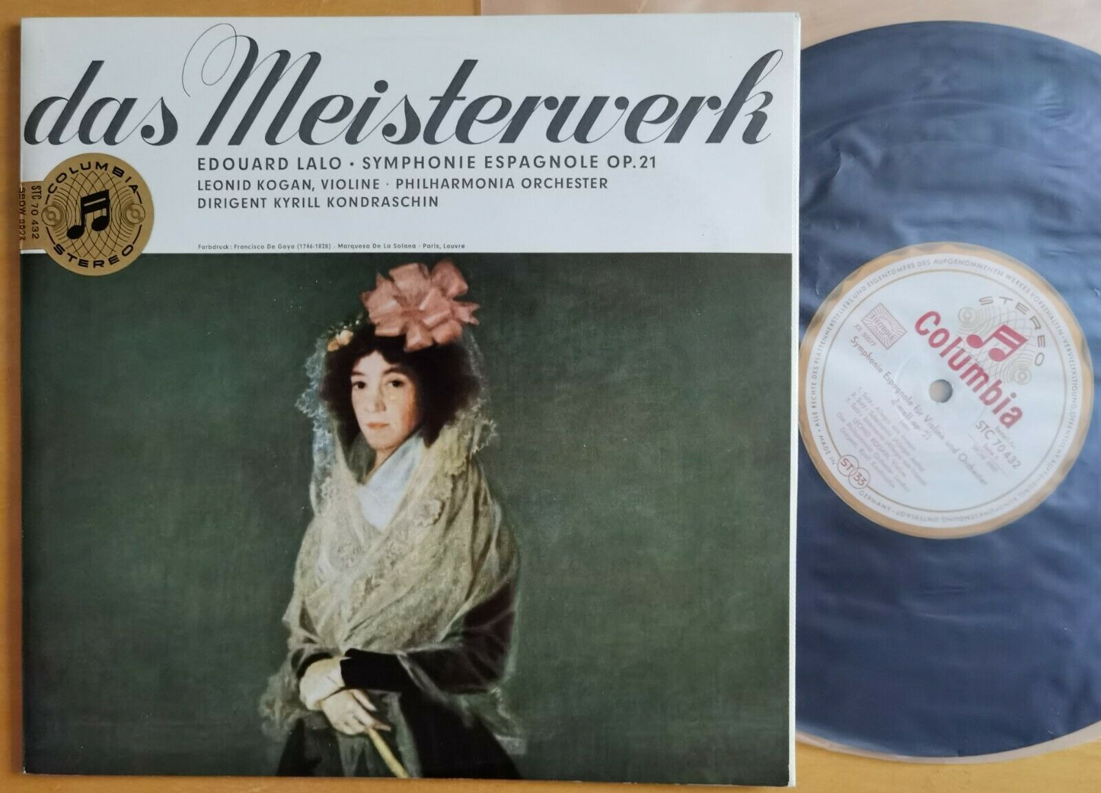 LEONID KOGAN LALO SYMPHONIE ESPAGNOLE 10" LP COLUMBIA STC 70432 (=SAX 2329) GER
