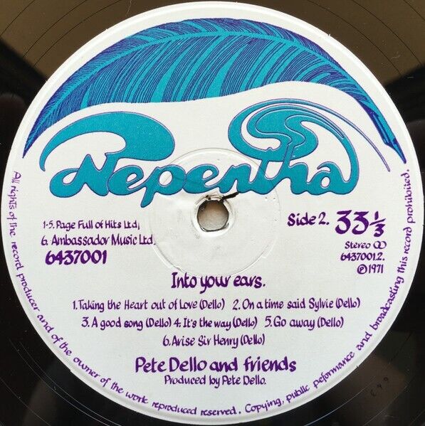 Popsike Pete Dello And Friends Into Your Ears 1971 Uk Original