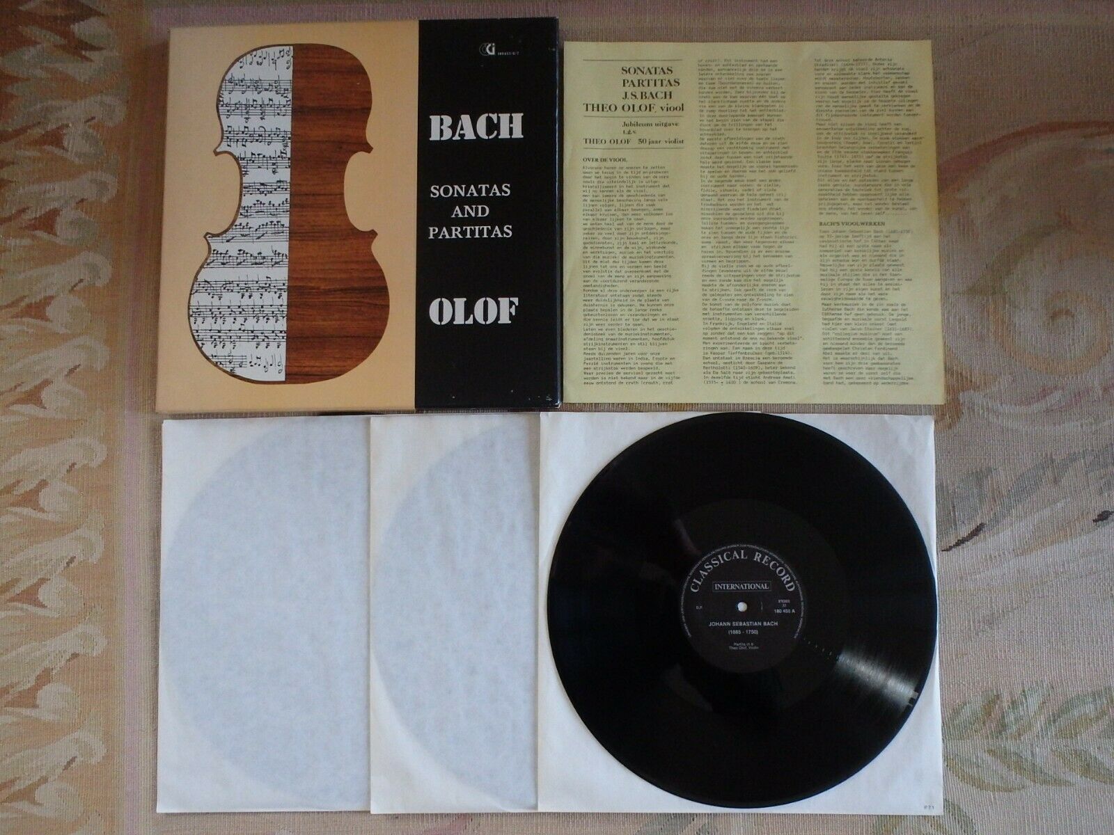 OLOF - CLASSICAL RECORD COMP INT CRI 180455-57 - BACH - SONATAS & PARTITAS A