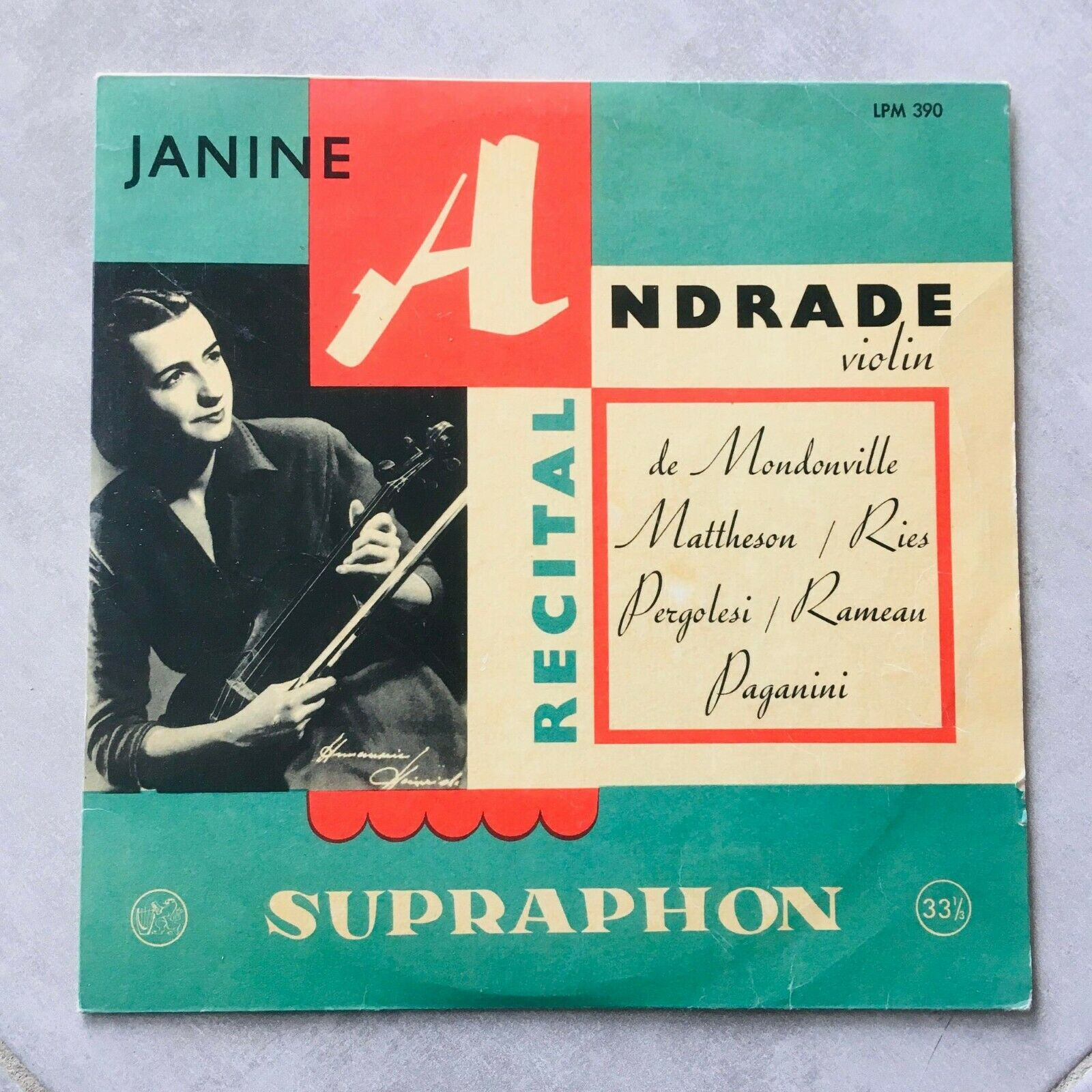 JANINE ANDRADE Recital 25 cm 10" Paganini Violin Violon Classical Classique A