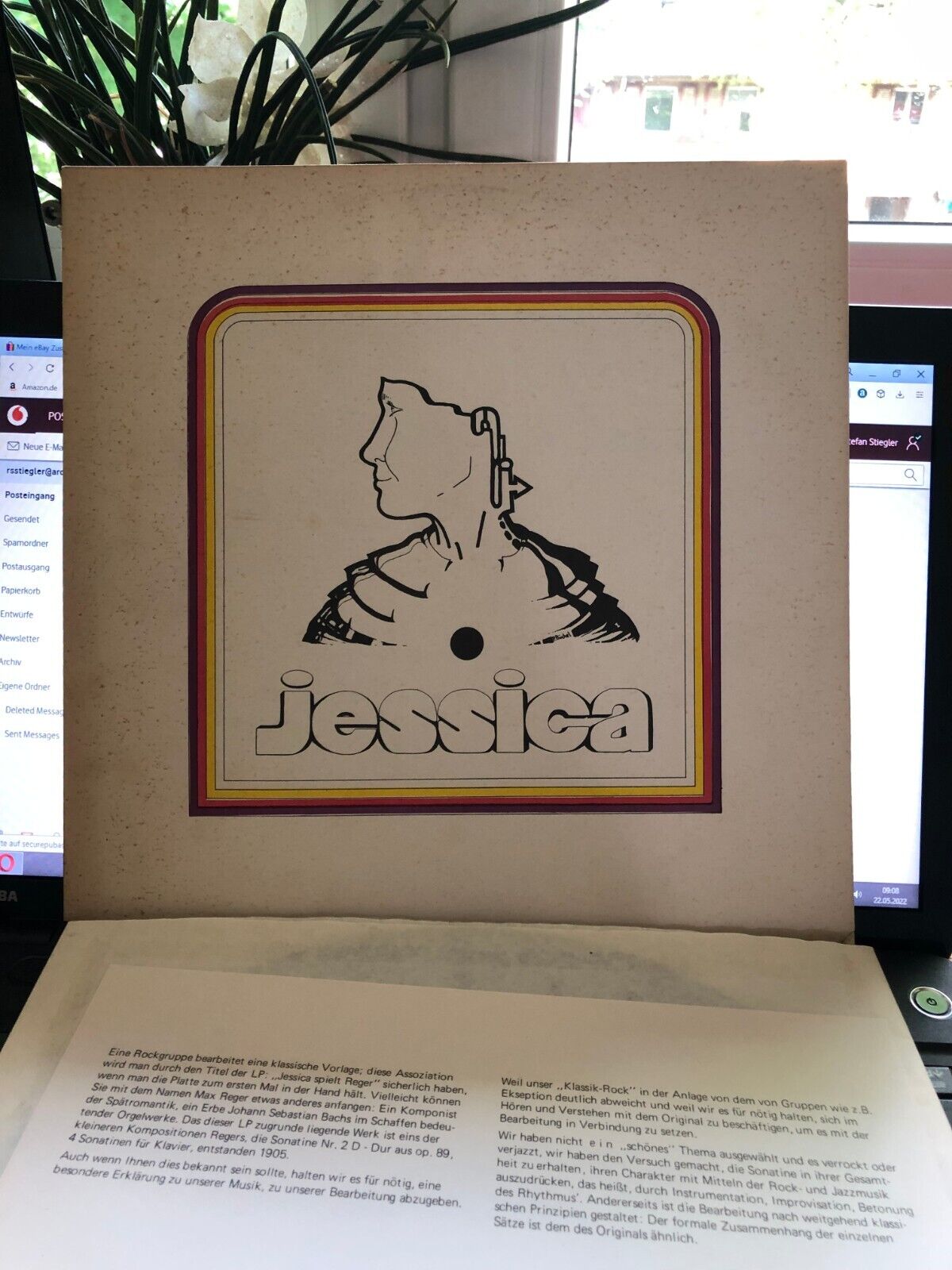 Jessica -spielt Reger- , Krautrock classical , orig germ 1st.Press 1975 + INSERT A