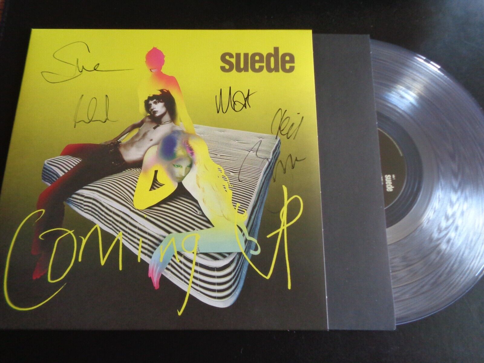 popsike.com - SUEDE COMING UP FULL BAND SIGNED /AUTOGRAPH CLEAR