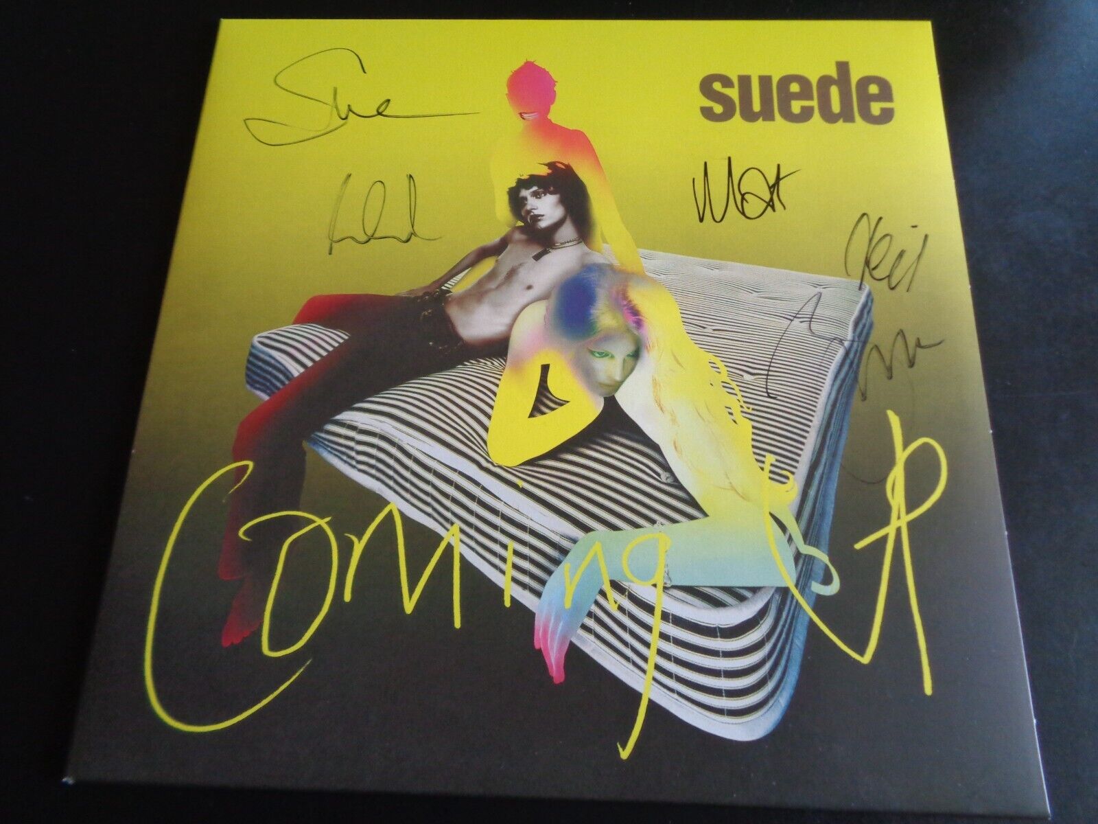 popsike.com - SUEDE COMING UP FULL BAND SIGNED /AUTOGRAPH CLEAR