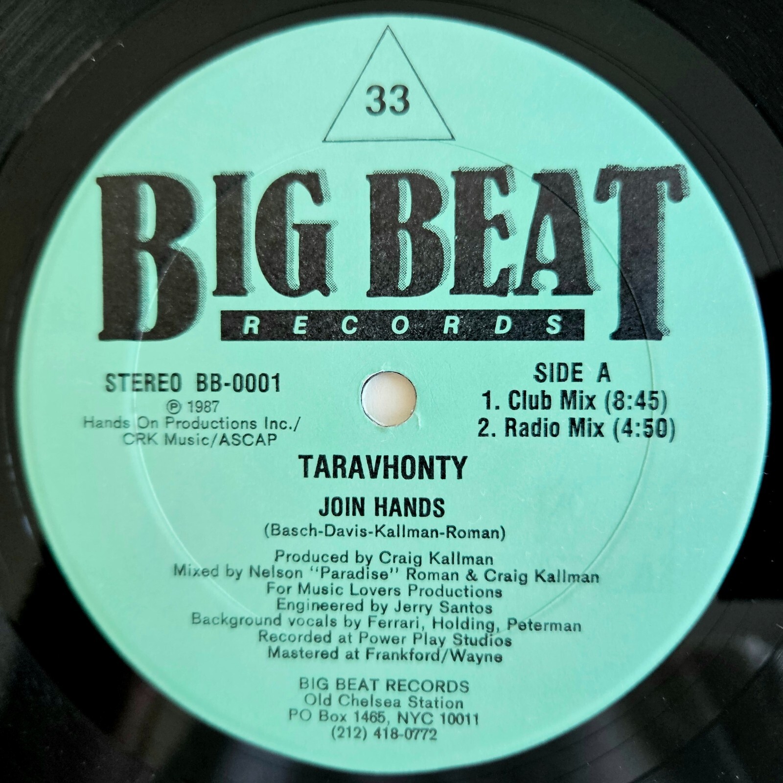 HOUSE - TARAVHONTY - JOIN HANDS - BIG BEAT RECORDS DEBUT RECORD A