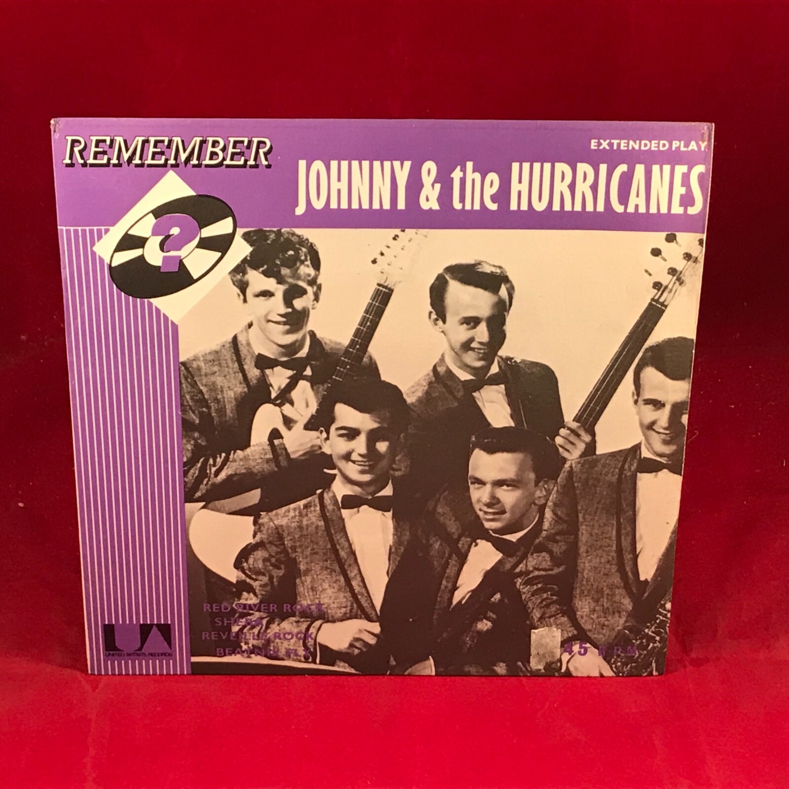 Remember Johnny And The Hurricanes 1973 UK 4-track 7" vinyl EP Red River Rock 45 A