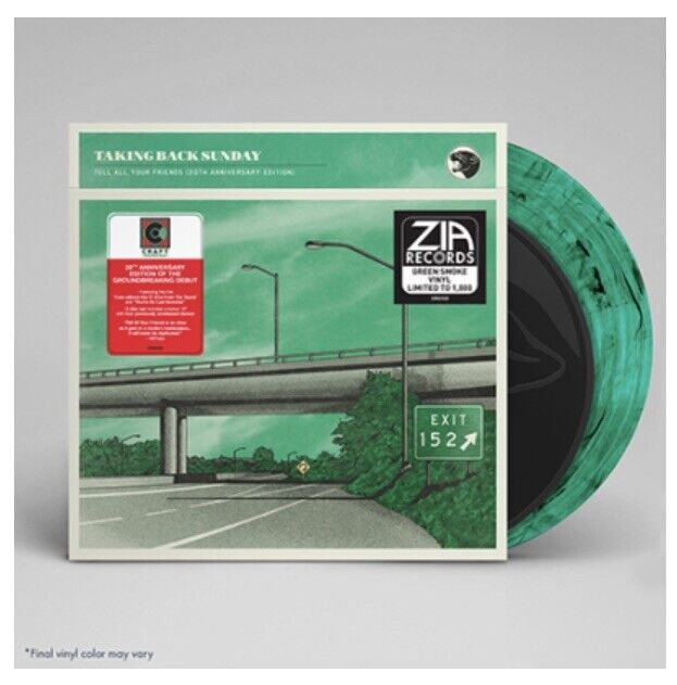 TAKING BACK SUNDAY - TELL ALL YOUR FRIENDS 20th Zia Exclusive Green Smoke Vinyl