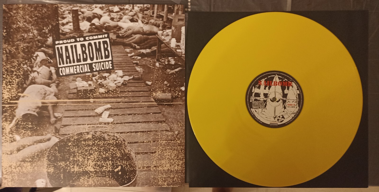 NAILBOMB - Proud To Commit Commercial Suicide Yellow LP (Re Issue) Metal Core A