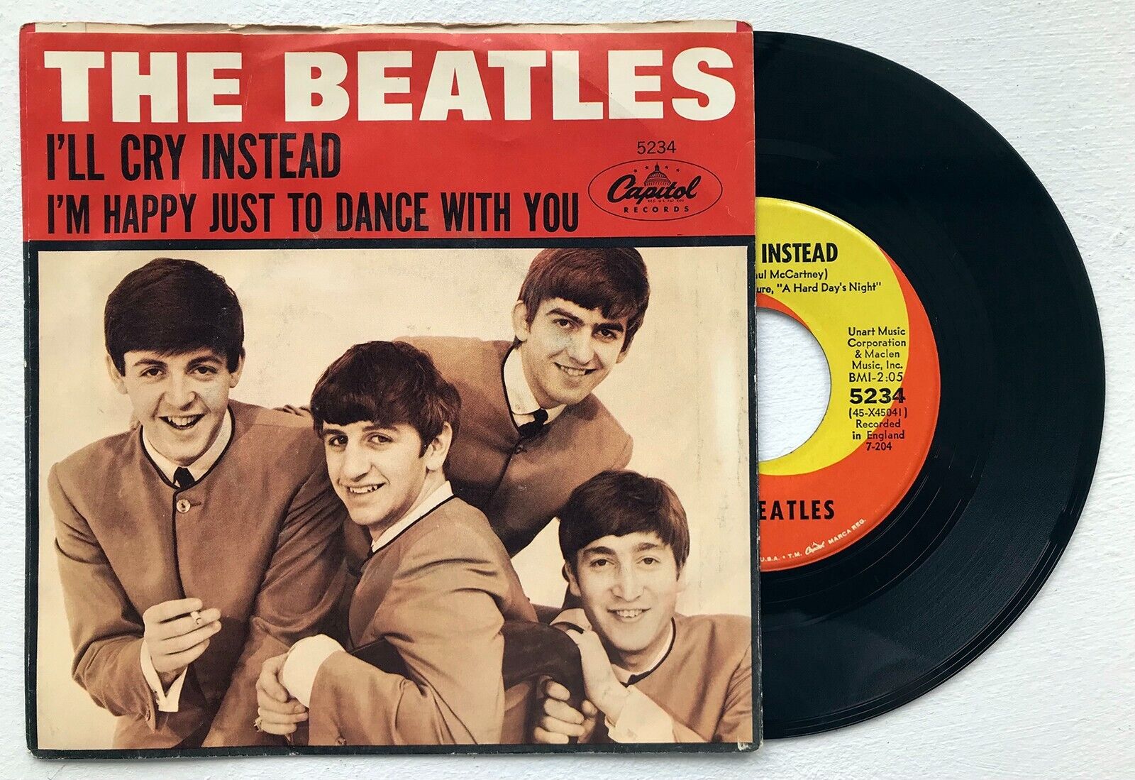 popsike.com - BEATLES – I’ll Cry Instead / I’m Happy Just To Dance With ...