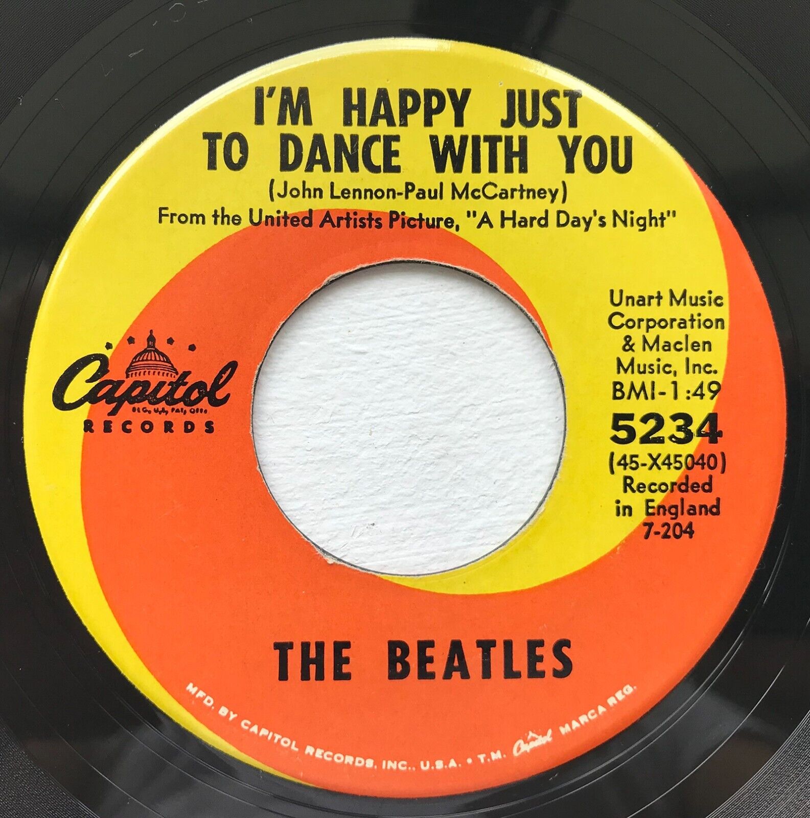 popsike.com - BEATLES – I’ll Cry Instead / I’m Happy Just To Dance With ...