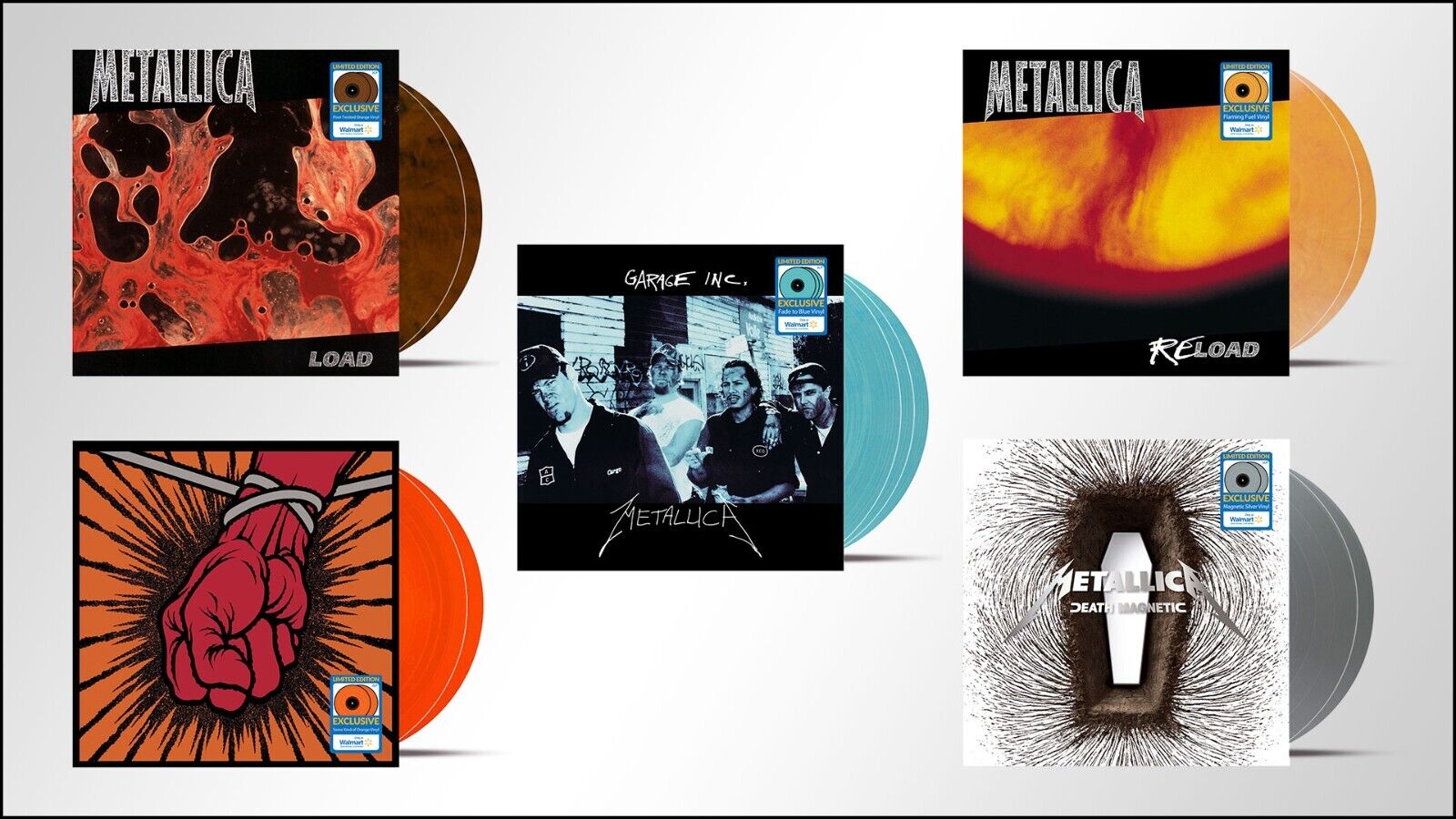 Metallica Walmart Exclusive Colored Vinyl Record Bundle