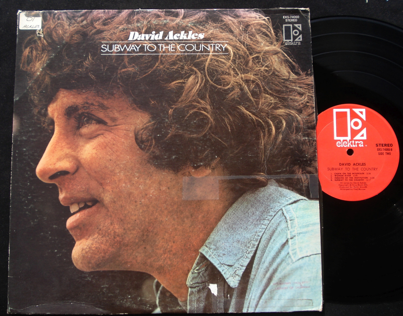 DAVID ACKLES &ndash; SUBWAY TO THE COUNTRY - ELEKTRA US LP 1960s folk rock A