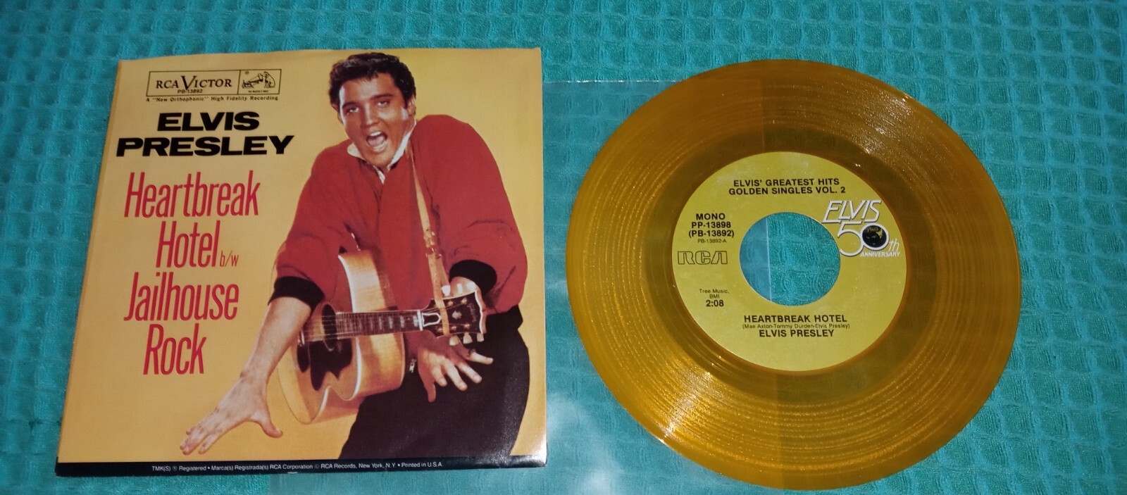 Elvis' Greatest Hits Golden,Vol. II Gold Color Disc,record #PP-13898 A