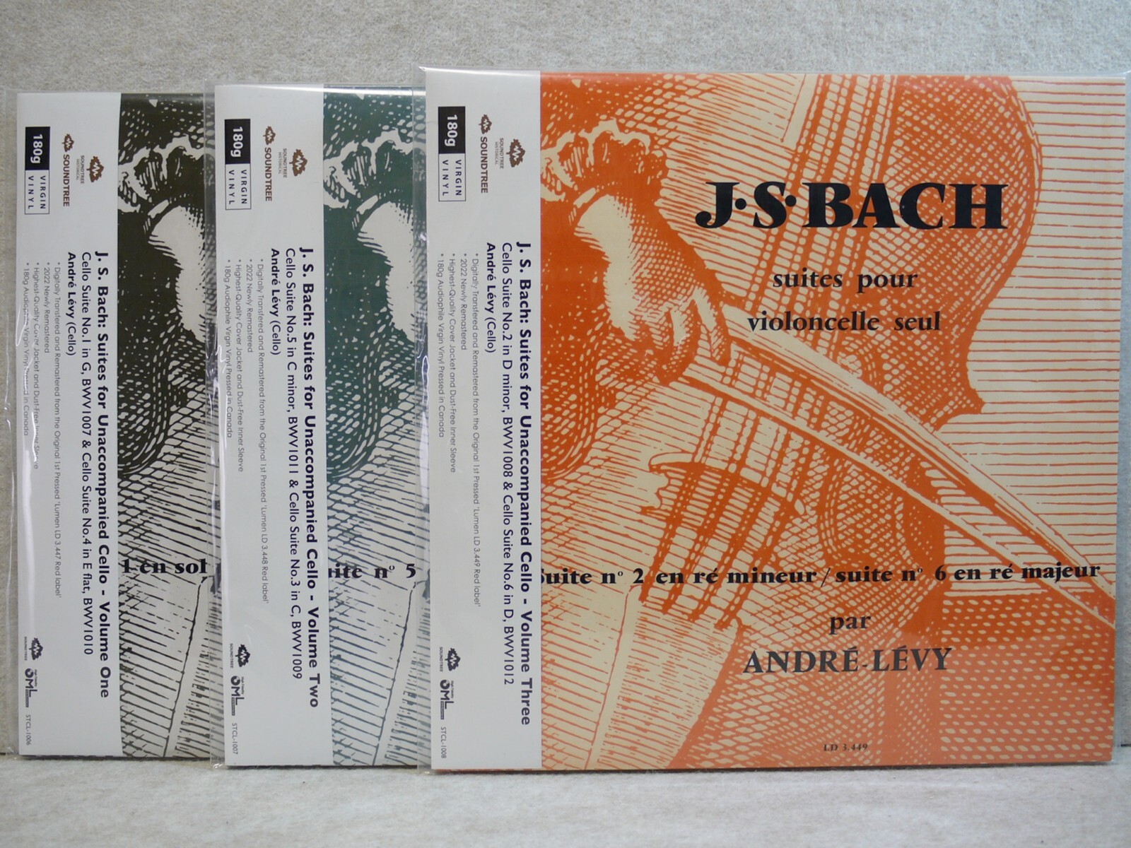Andre Levy J.S. Bach Cello Suites No. 1 6 Complete 2022 3LP Sealed A