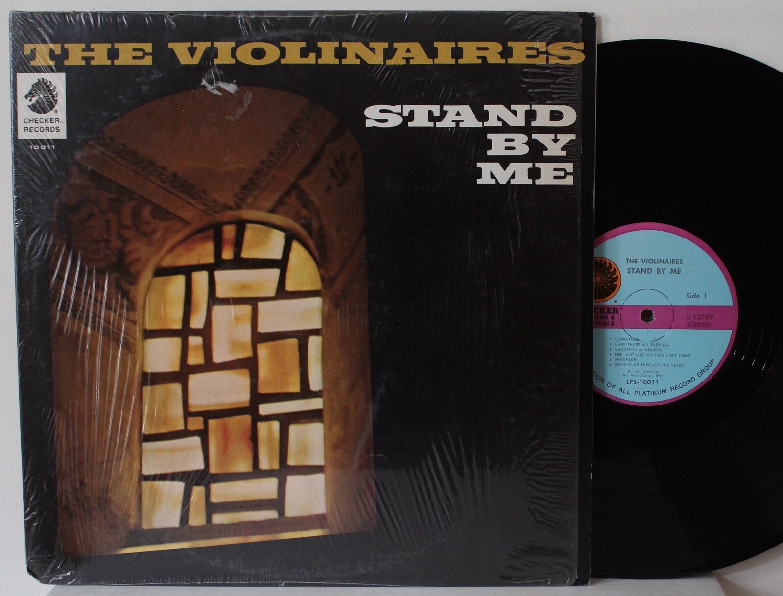 VIOLINAIRES &ldquo;Stand By Me&rdquo; LP (Checker 10011) VG++ in SHRINK Gospel Soul A