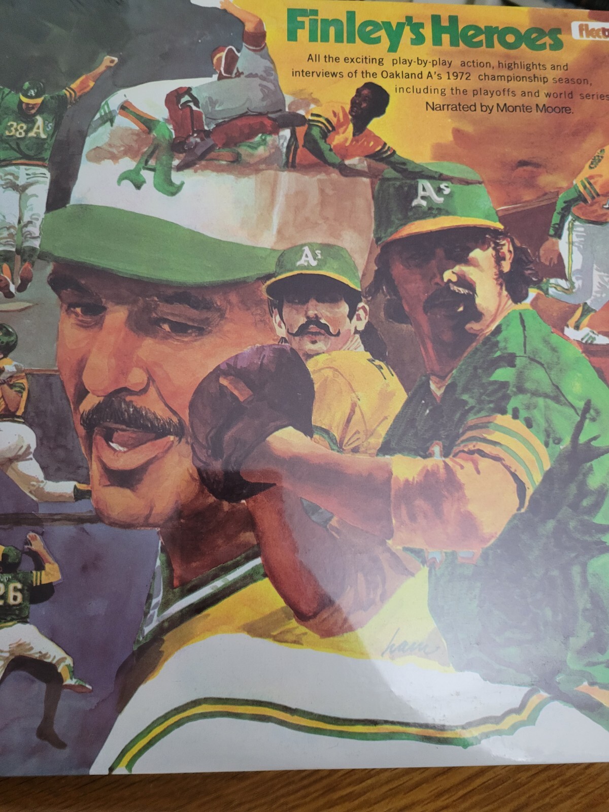 NEW Monte Moore Finley's Heroes 1972 Oakland A's Athletics Record Album Vinyl A
