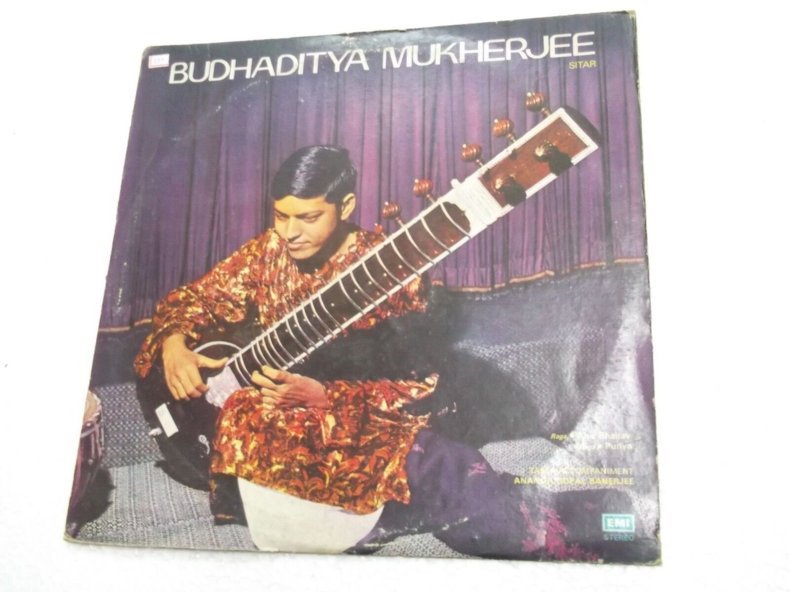 BUDHADITYA MUKHERJEE SITAR 1979 RARE LP CLASSICAL INSTRUMENTAL INDIA indian EX A