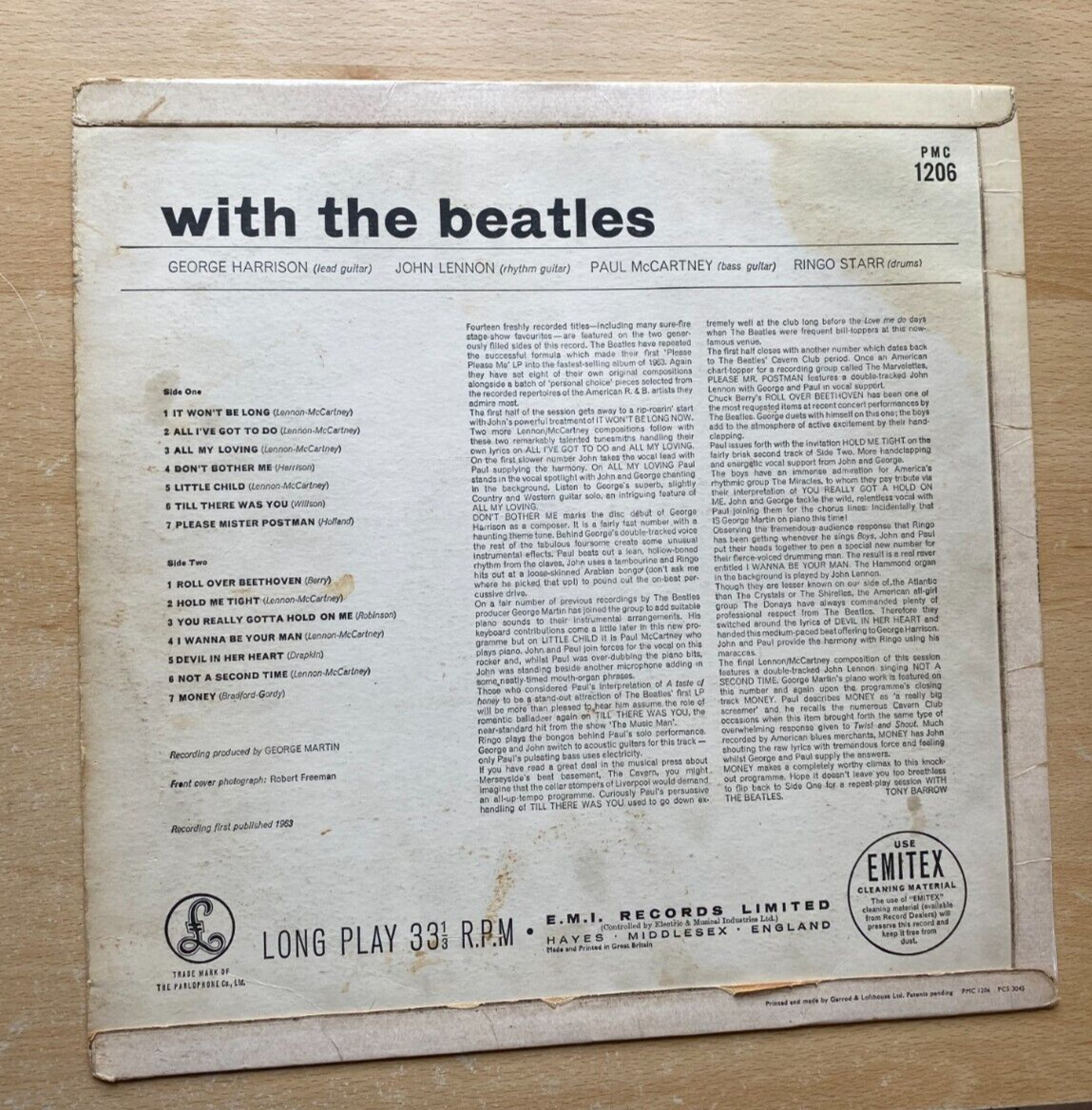 THE BEATLES WITH THE BEATLES UK MONO LP 1963