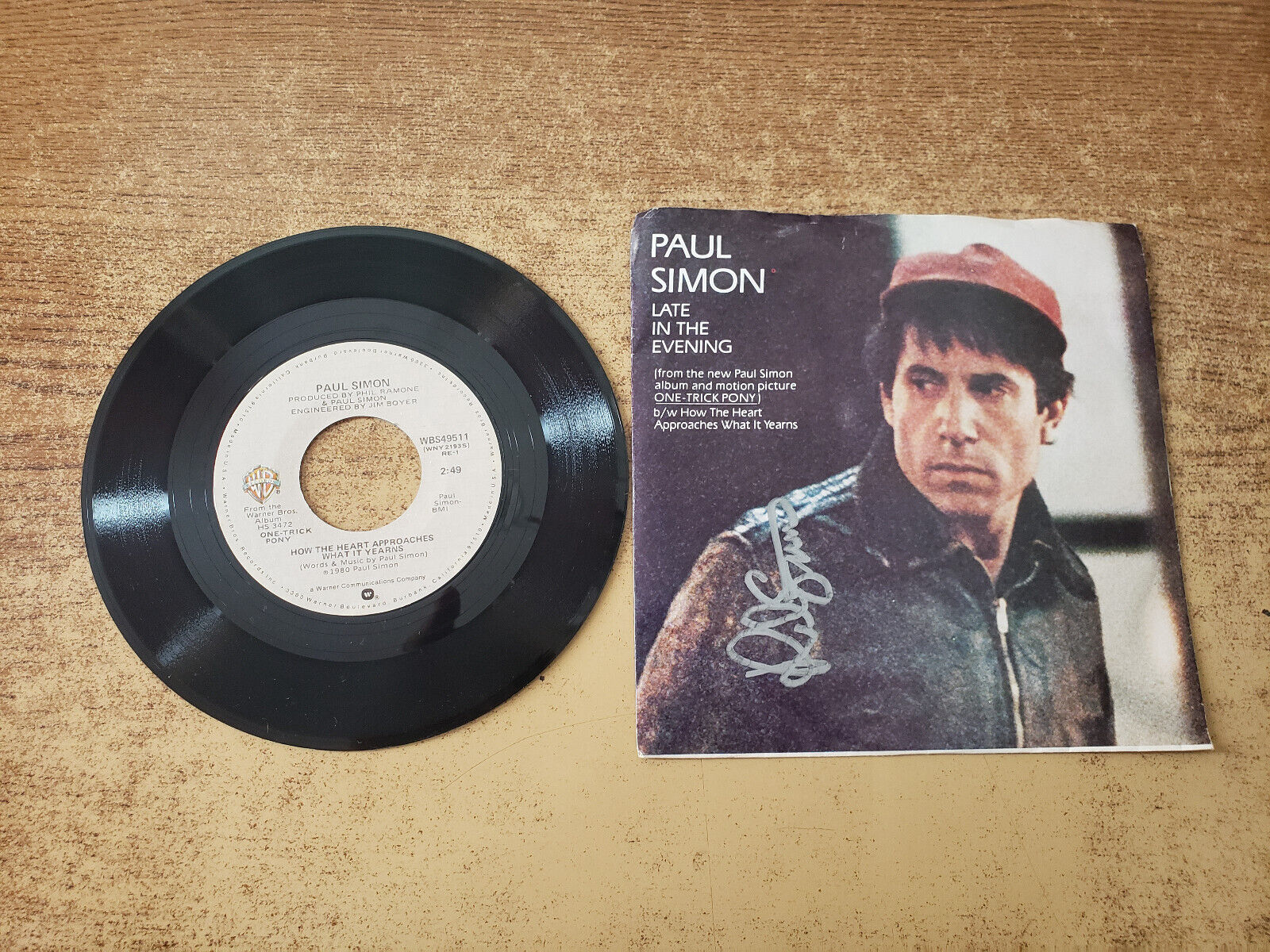 popsike.com - HAND SIGNED 1980s EXCELLENT Paul Simon – Late In The ...