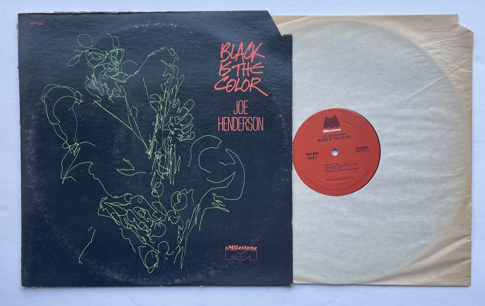 jazz/funk JOE HENDERSON Black is the Color LP 1972 MILESTONE MSP-9040 NEAR MINT A