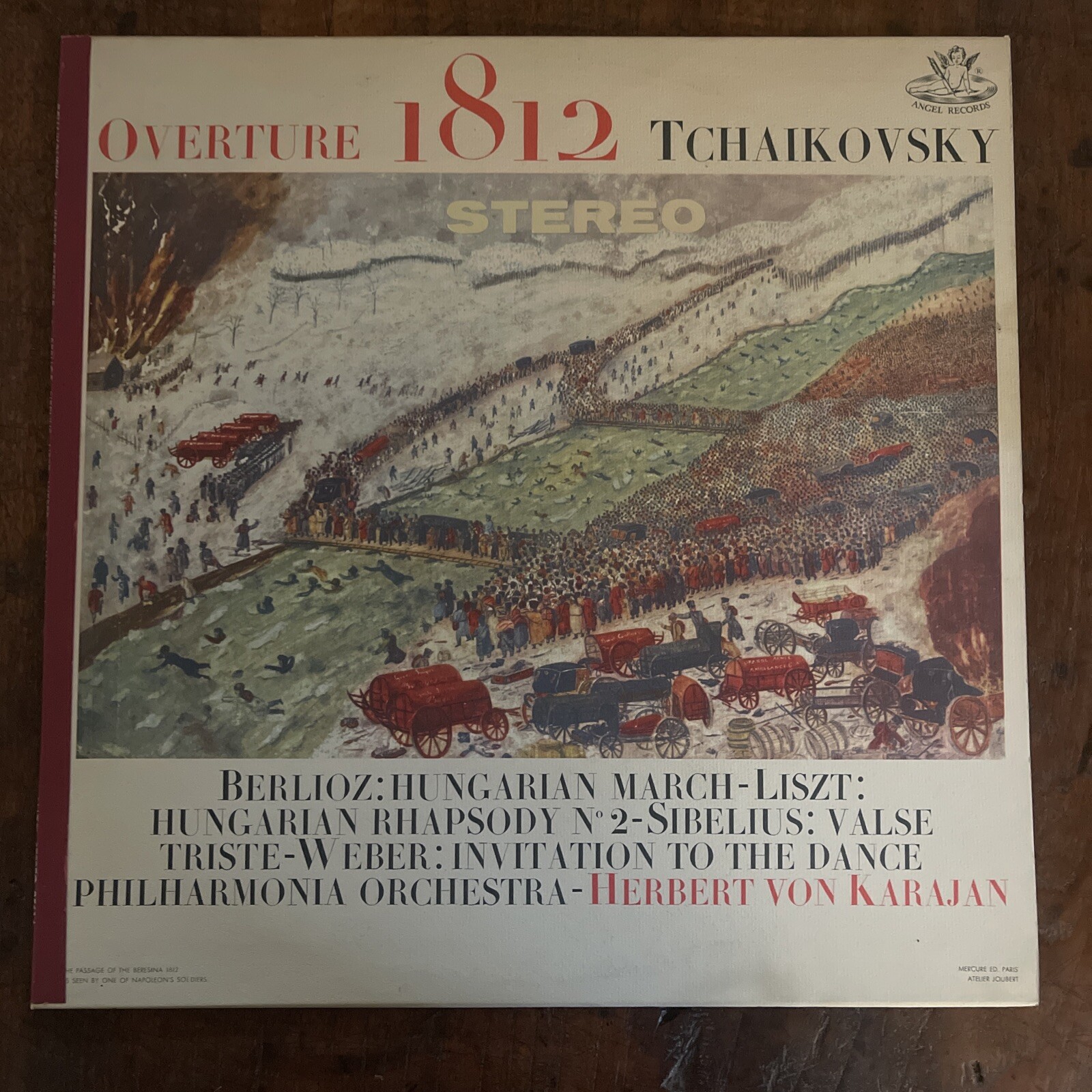 Tchaikovsky 1812 Overture Von Karajan Philharmonia Orchestra LP NM A