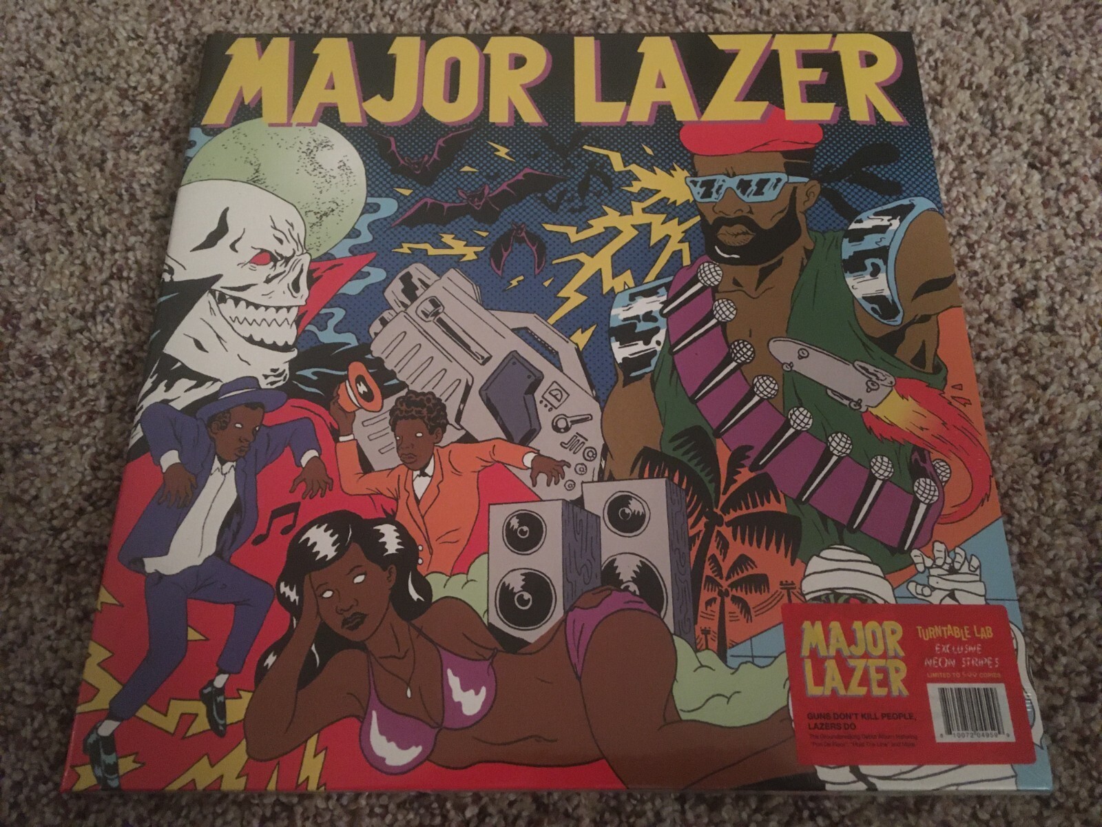 Major Lazer Guns Don't Kill People Lazers Do 12" Vinyl 2LP 2024 RAINBOW TTL A