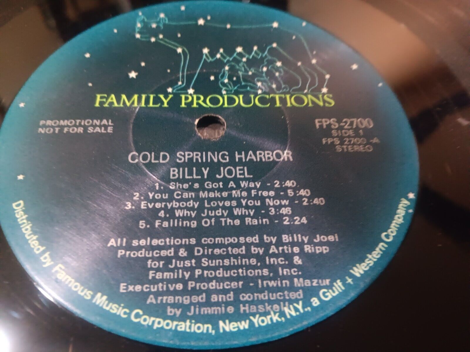 popsike.com - Billy Joel Cold Spring Harbor Family Productions Promo ...