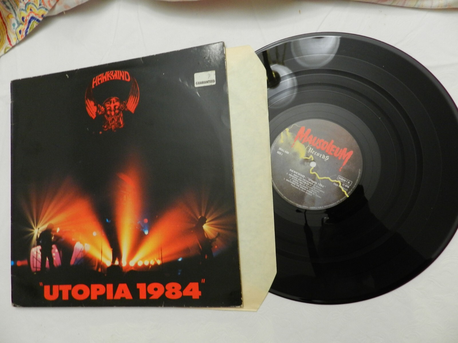 LP, Hawkwind - Utopia 1984, Mausoleum SKULL 8369, MADE BELGIUM, VG++ to NM A