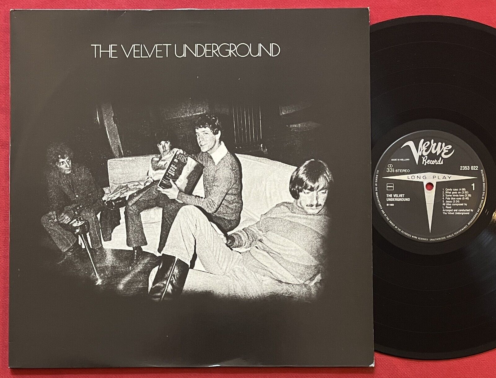 THE VELVET UNDERGROUND SELF TITLED LP (1972) HOLLAND PRESS VG+ VERVE 2353 022