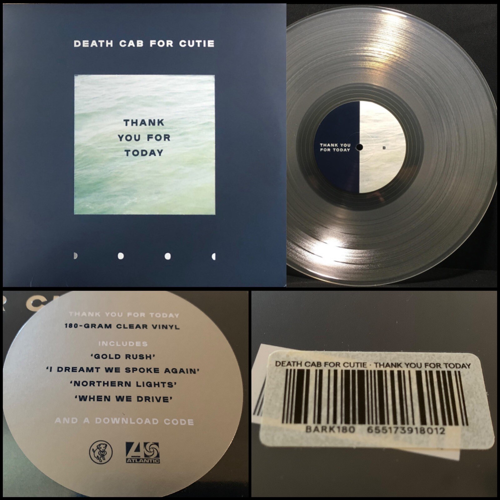 DEATH CAB FOR CUTIE Thank You For Today LP Clear Vinyl SEALED-The Postal Service A