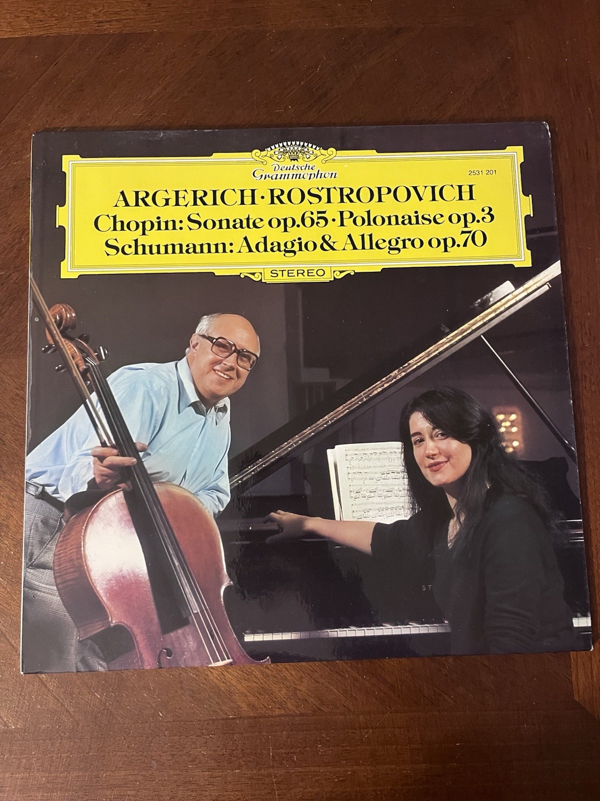 2531 201 Argerich, Rostropovich, Chopin, Schumann West Germany D.P. NM LP A