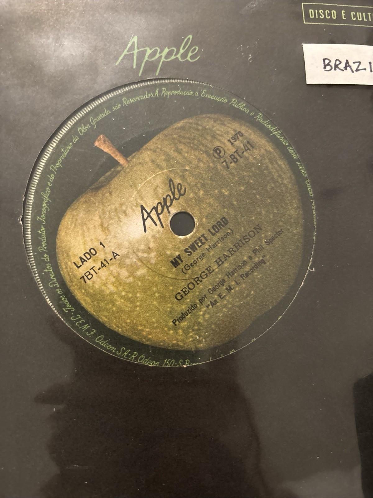GEORGE HARRISON: my sweet lord / isn&rsquo;t a pity Apple Brazil 7" Single 45 RPM A