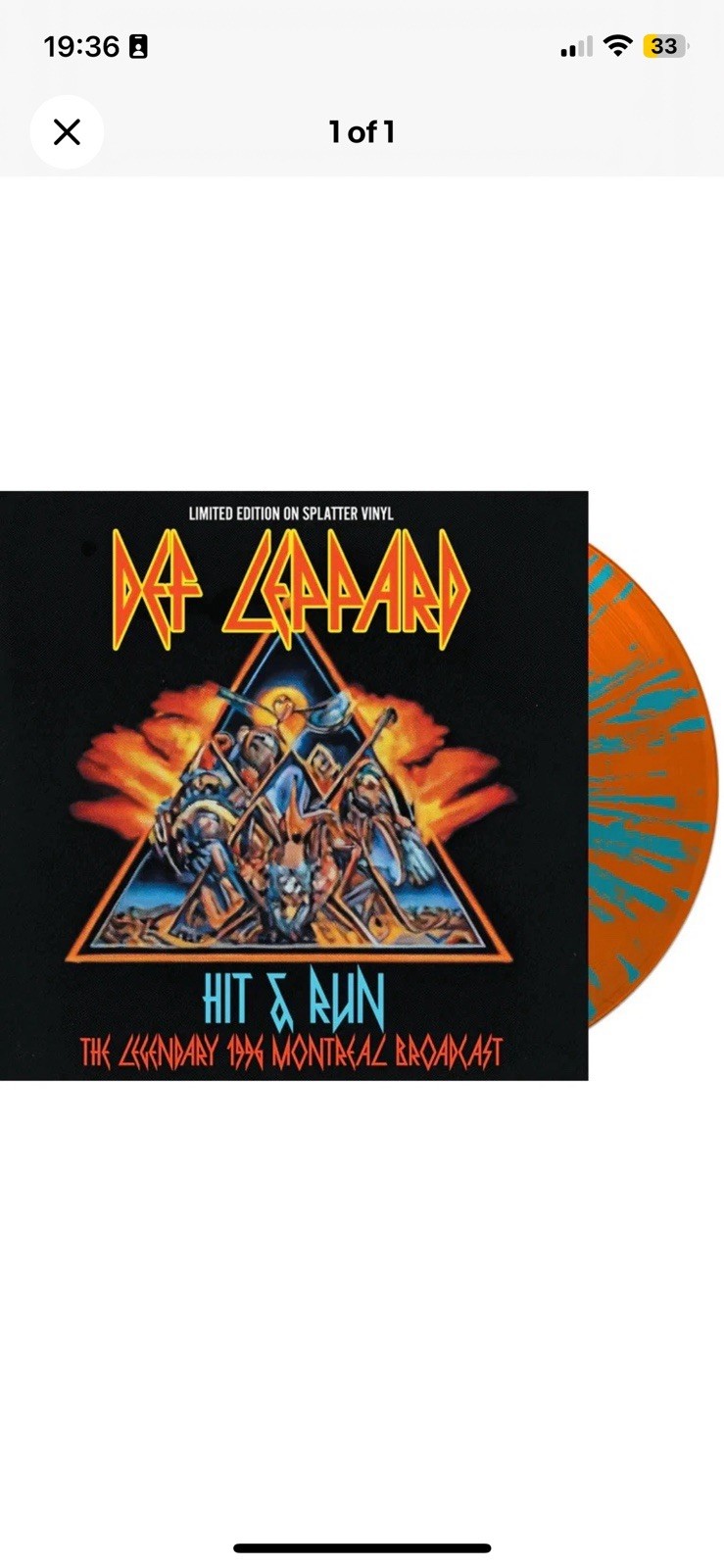Def Leppard Hit & Run (Orange & Aqua Splatter Vinyl) New Only 500 Pressed A