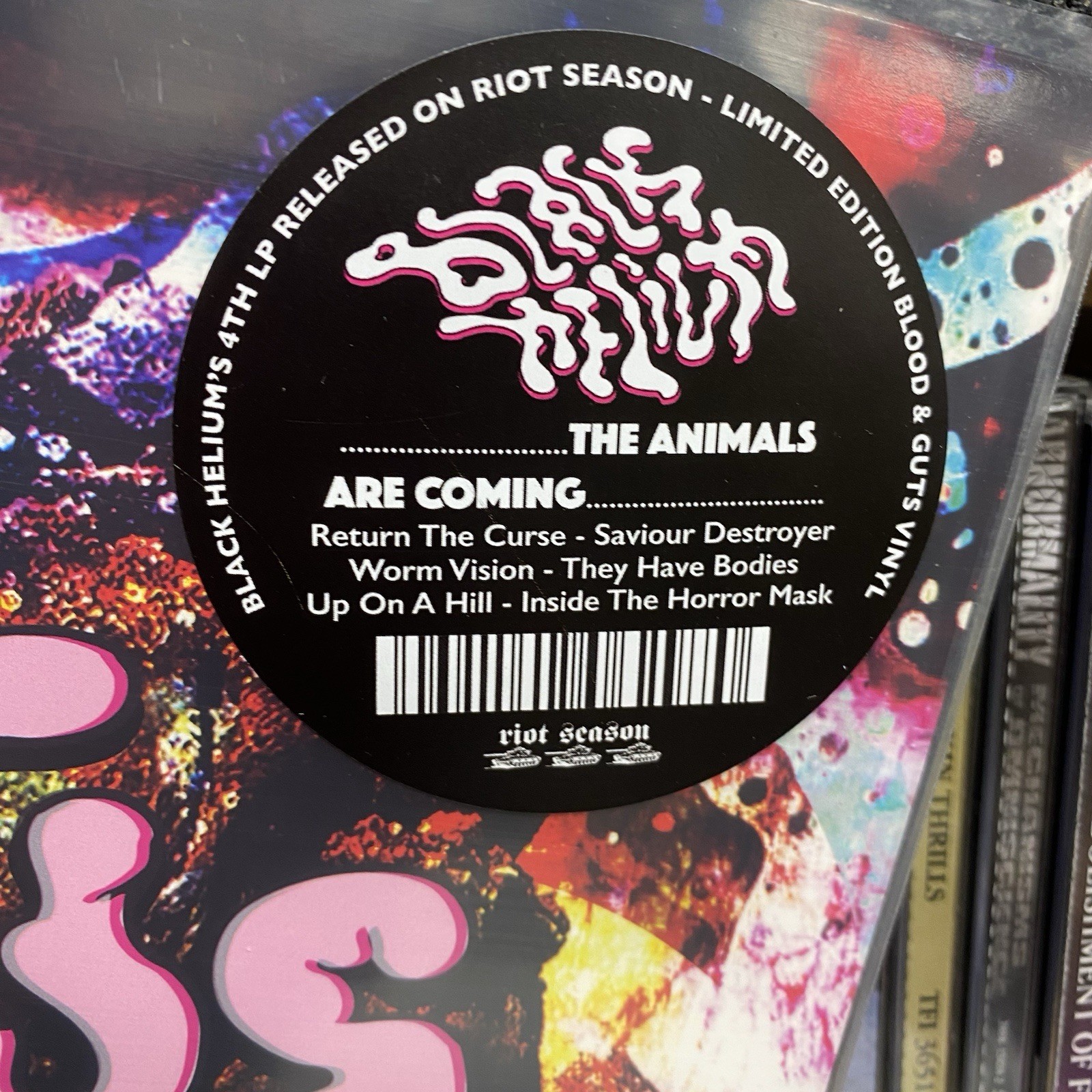 BLACK HELIUM - ANIMALS ARE COMING (2025) NEW BLOOD & GUTS COLOURED VINYL LP A