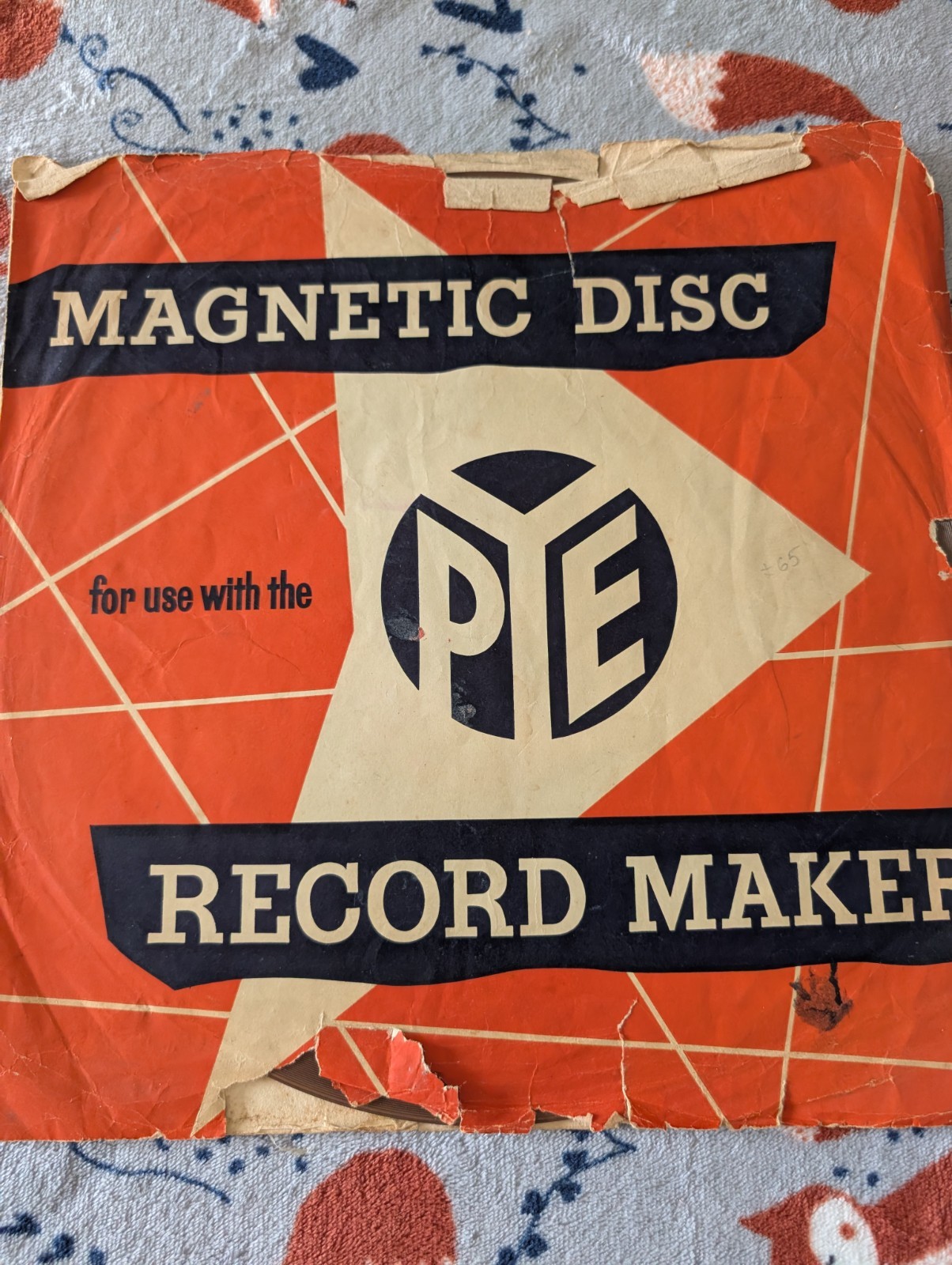 LP Magnetic Disc For Use With The PYE Record Maker Vintage