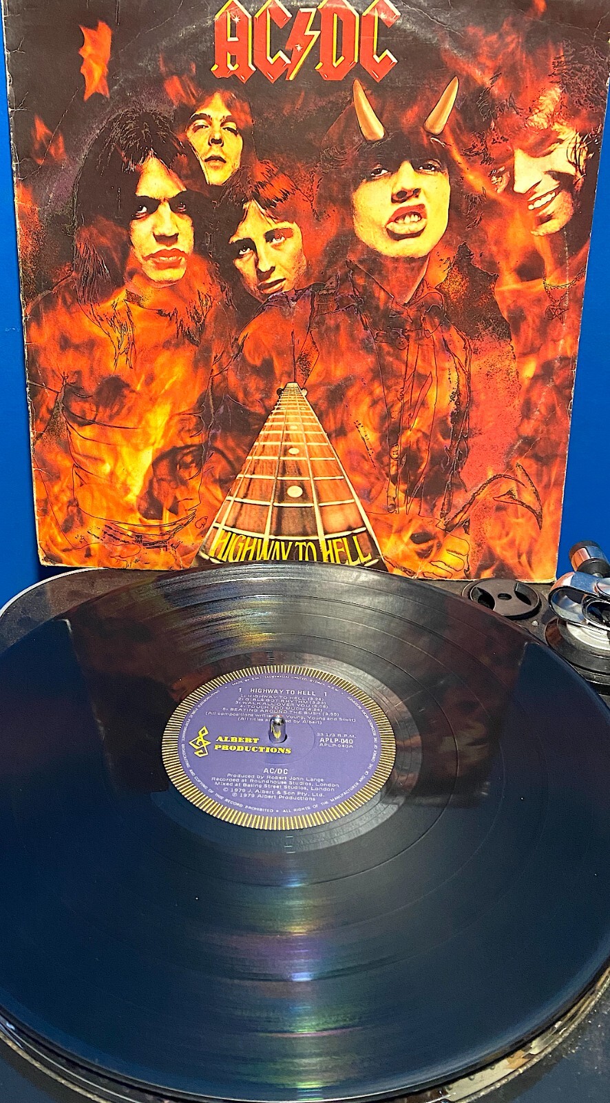 popsike.com - AC️DC Rare LP © 1979 HIGHWAY to HELL Original Blue Label ...