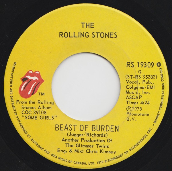 Beast Of Burden - The Rolling Stones - Vinyl Record A