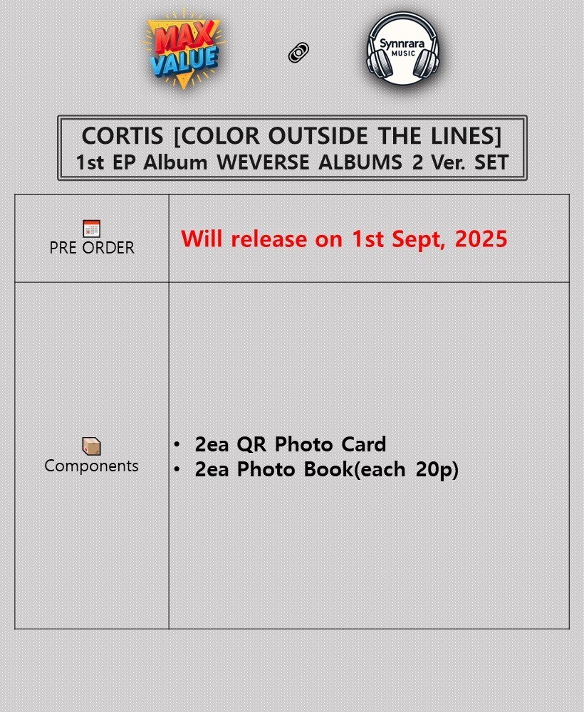 CORTIS - THE 1ST EP [COLOR OUTSIDE THE LINES] (fotoboek ver (SCENE 2)) extra fotokaarten