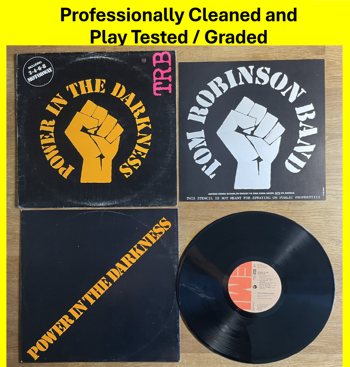 1st press 1978 TRB Power In The Darkness WITH STENCIL (Rare Scandinadian press) A