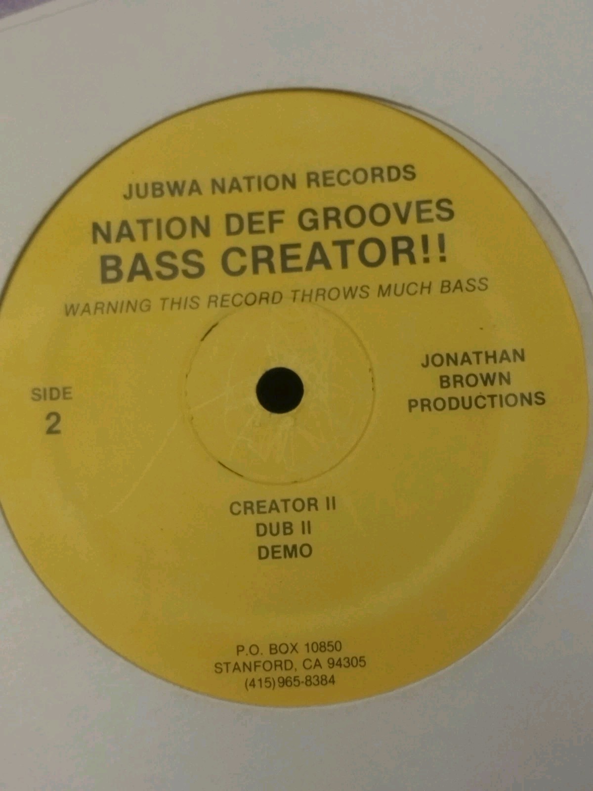 ELECTRO RAP NATION DEF GROOVES BASS CREATOR 12 EX funk record A