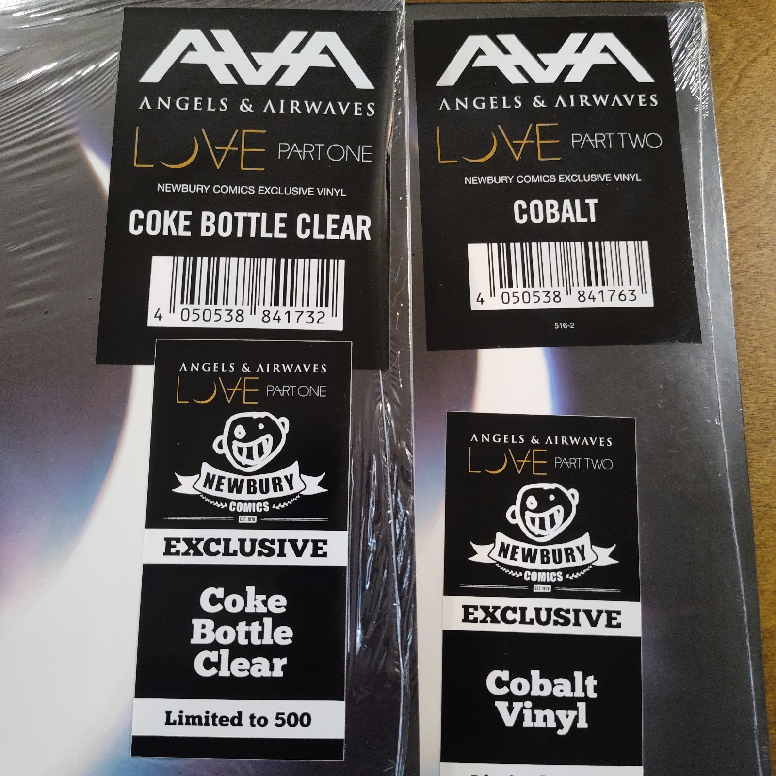 Angels & Airwaves Vinyl LP Set Love Part 1 & 2 Newbury Coke Bottle/Cobalt New A