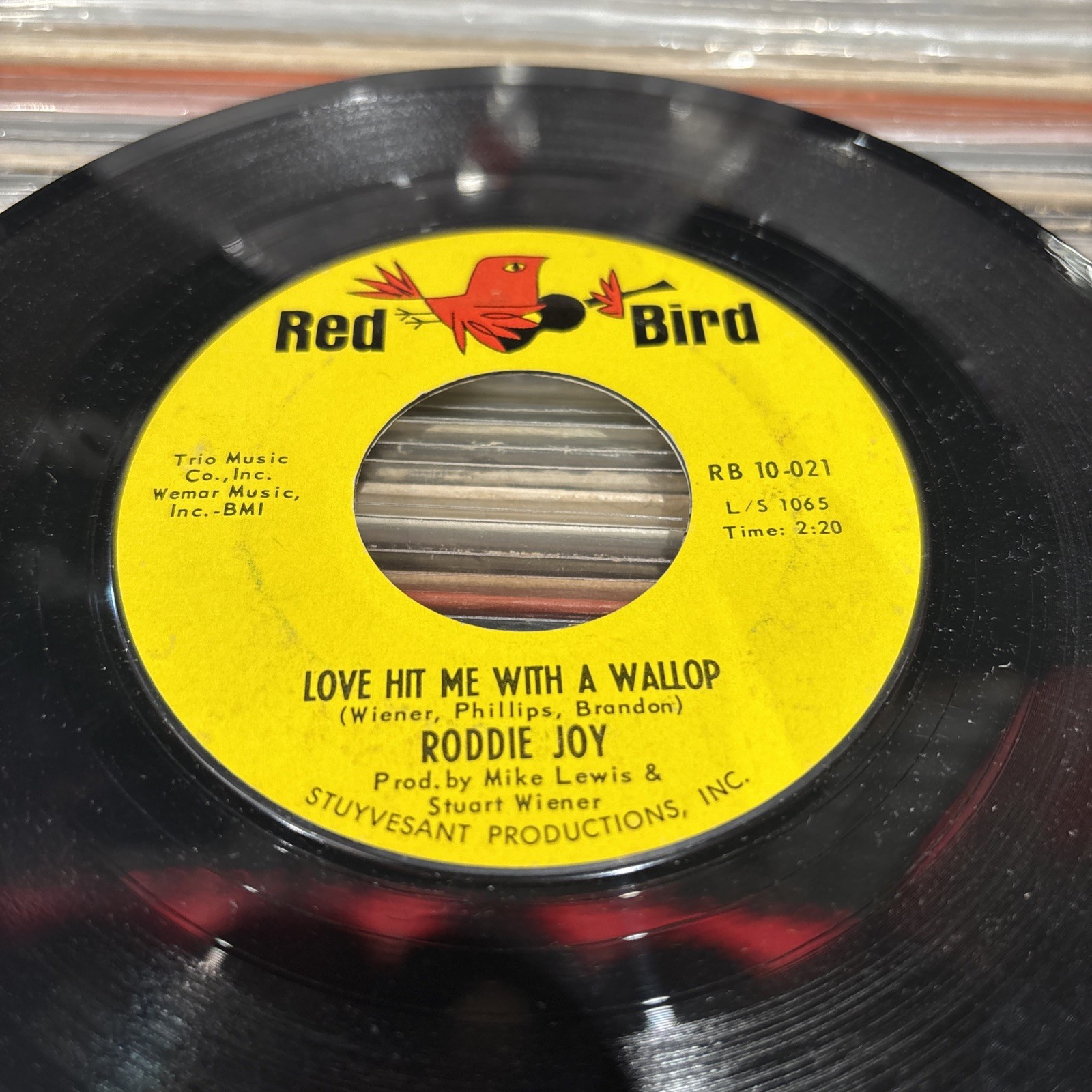 RODDIE JOY: come back baby / love hit me with a wallop RED BIRD 7" Single 45 RPM A