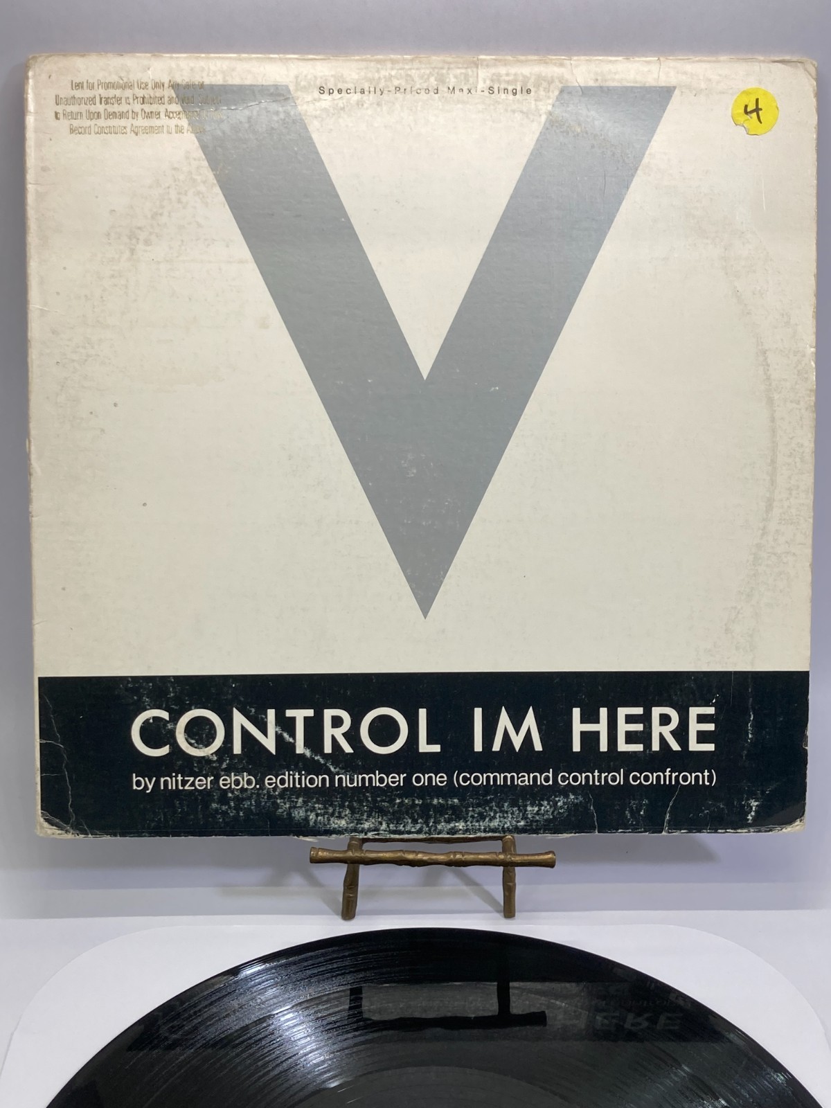 NITZER EBB Control Im Here 12" Vinyl Single 1989 Geffen Record 0-21111 A