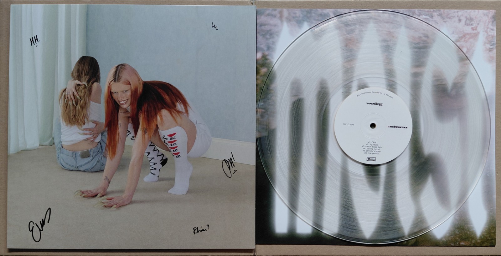 SIGNED SLEEVE Wet Leg - Moisturizer Clear Vinyl LP A