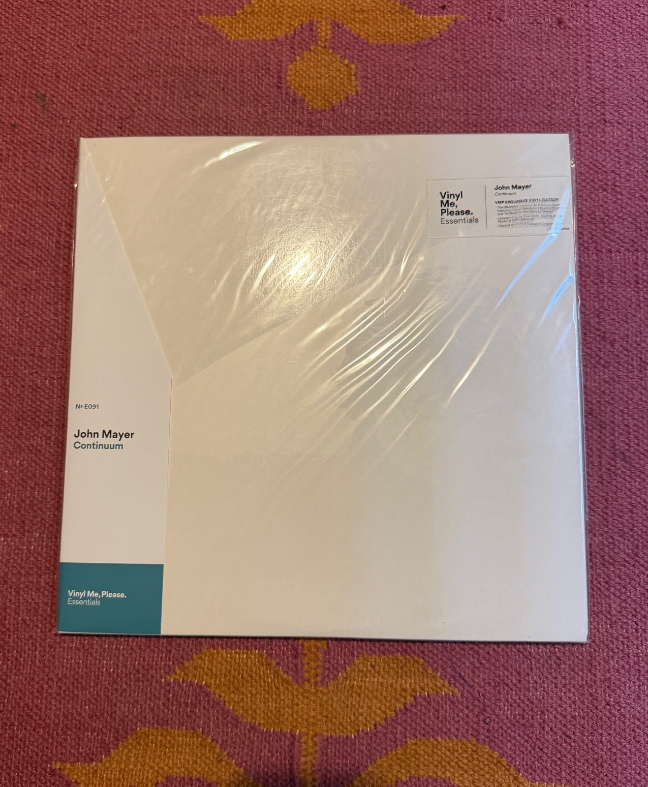 John Mayer Continuum 2 LP Turquoise Colored Vinyl Me Please VMP E091 2020 A