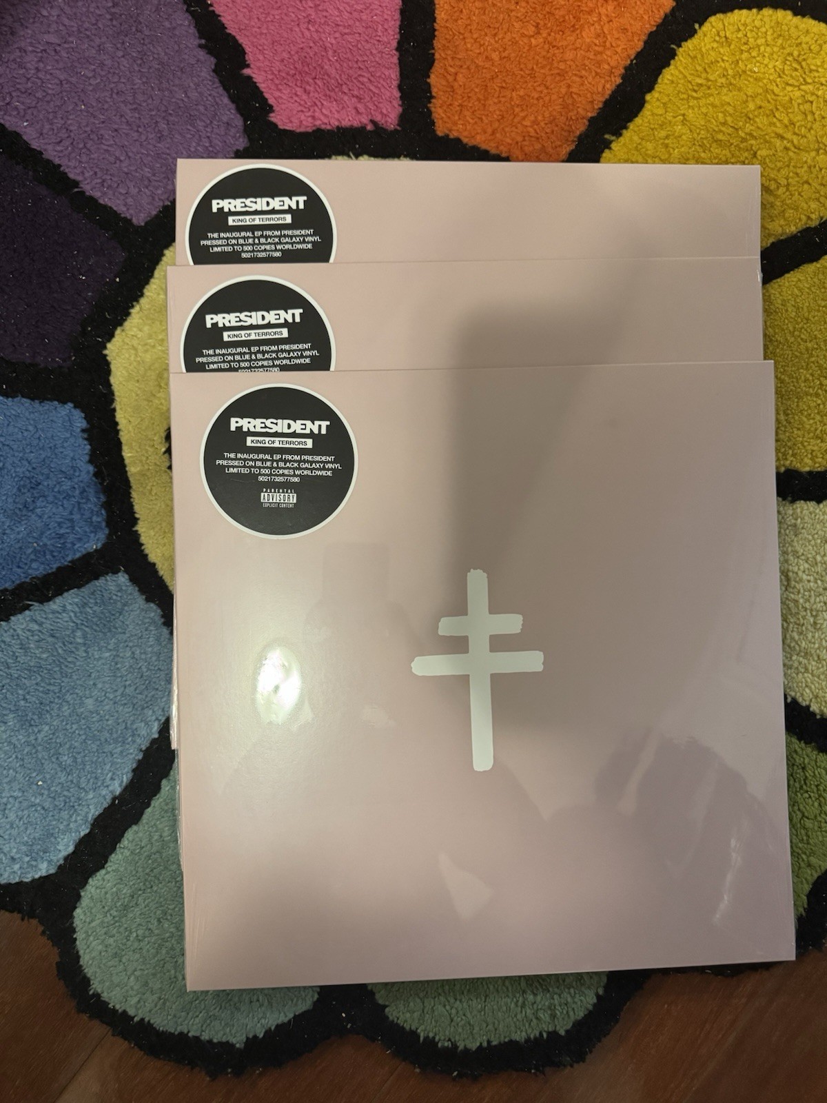 PRESIDENT &lsquo;KING OF TERRORS&rsquo; EP Exclusive &ndash; Blue / Black Vinyl LE 500 In Hand A