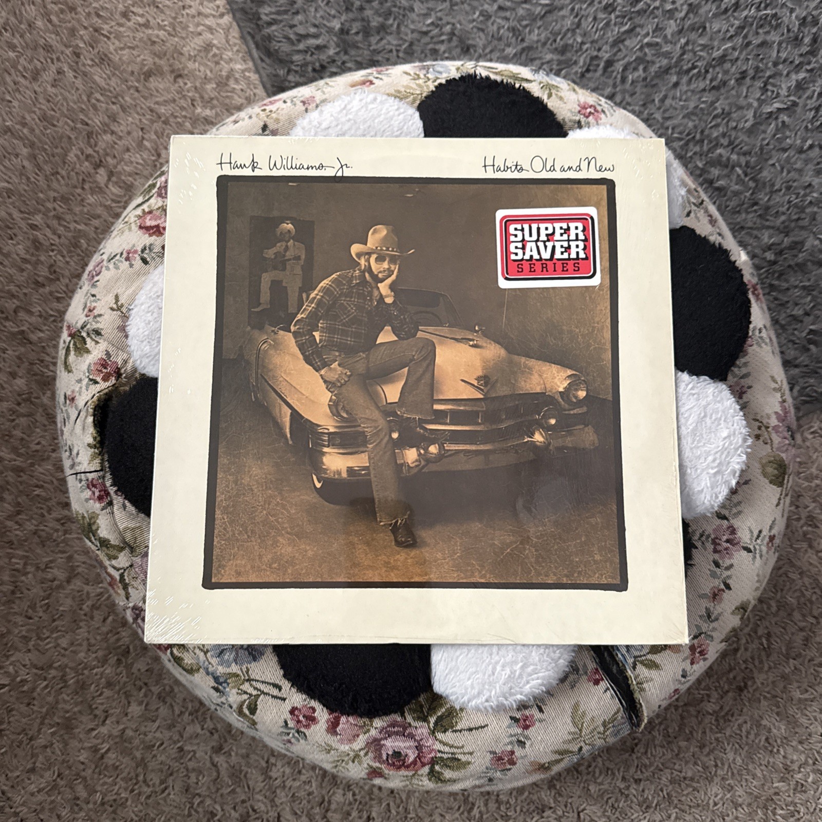 Hank Williams Jr. Habit Old And New Vinyl Record LP Eletra 6E-278 Curb Records A